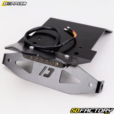 Aba de suporte de matrícula com luz LED Derbi Senda,  Gilera SMT... (2011-2017) Doppler Preta