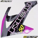Kit decorativo Rieju  MRT 50 (desde 2022), MRT 125 (de 2021) Gencod Evo II roxo