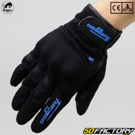 Gloves Furygan Jet D3O CE approved black and blue motorcycle