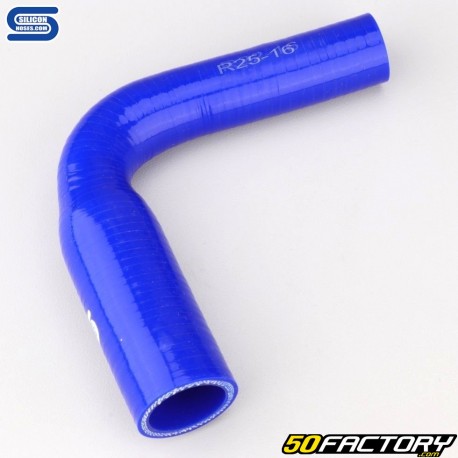 90° Elbow Silicone Reducer Ø25 to 16 mm Silicon Hoses Blue