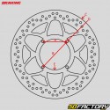 Disco freno posteriore Kawasaki ZX-6R 600, 636, ER-6N 650, Z 750... Ø220 mm Braking