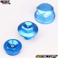 Nut, screw and cap for wheel axles KTM EXC 125, 250, EXC-F 350, 450 (2016 - 2023)... 4MX blue