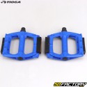 Tioga Surefoot Slim Blaue flache Fahrradpedale aus Kunststoff, 110 x 100 mm