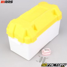 Vassoio batteria kartcross, automaticocross universale con cinturino 39x19x20 cm RRS bianco e giallo