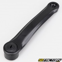 Biela izquierda de bicicleta de aluminio de 170 mm negra (eje cuadrado)