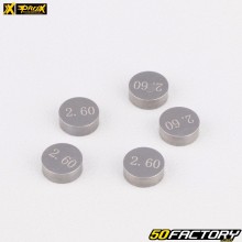 Pastilhas de válvula calibradas Ø7.48 mm 2.60 mm Honda CRF 250, Yamaha YZF-R1, R6... ProX (lote de 5)
