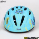 Capacete de bicicleta infantil Stitch azul e amarelo