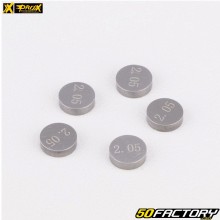 Pastilhas de válvula calibradas Ø7.48 mm 2.05 mm Honda CRF 250, Yamaha YZF-R1, R6... ProX (lote de 5)
