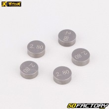 Pastilhas de válvula calibradas Ø7.48 mm 2.80 mm Honda CRF 250, Yamaha YZF-R1, R6... ProX (lote de 5)