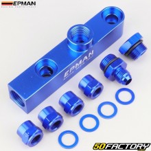 Colector para bomba de combustible doble kartcross, cochecross con accesorios azules Dash-6 Epman