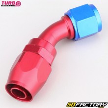 Conector de combustible de kart hembracross, cochecross Dash-10 Crimpado en ángulo de 45° Turbo Obras rojas y azules
