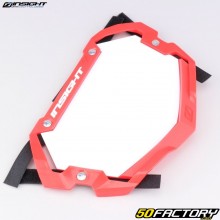 Placa de matrícula de bicicleta 3D BMX Insight Vision 2 Mini/Cruiser roja (aprobada por la UCI)