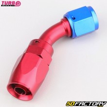 Conector de combustible de kart hembracross, cochecross Dash-6 Crimpado en ángulo de 45° Turbo Obras rojas y azules
