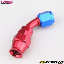 Conector de combustível fêmea para kartcross, carrocross Traço-4 angulado 45° Turbo Obras Vermelhas e Azuis