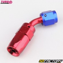 Conector de combustible de kart hembracross, cochecross Crimpado en ángulo de 4° Dash-45 Turbo Obras rojas y azules