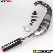 Exhaust pipe Derbi Voca Bigbore 90cc silencer Bestia Carbon red