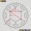 Rear sprocket 48 aluminum teeth 520 Yamaha YZ 125, YZF 250, 450 ... ProX black