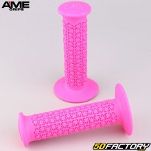 Puños redondos fluorescentes rosa para bicicleta BMX A&#39;ME