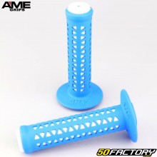 A&#39;ME Unitron Light Blue and White BMX Bike Grips