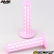 A&#39;ME Dual pink and white BMX bike grips