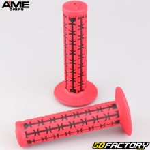 A&#39;ME Dual red and black BMX bike grips