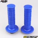 A&#39;ME Full Waffle Lock-On Blue Motorcycle Grips