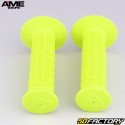 Puños redondos fluorescentes amarillos para bicicleta BMX A&#39;ME