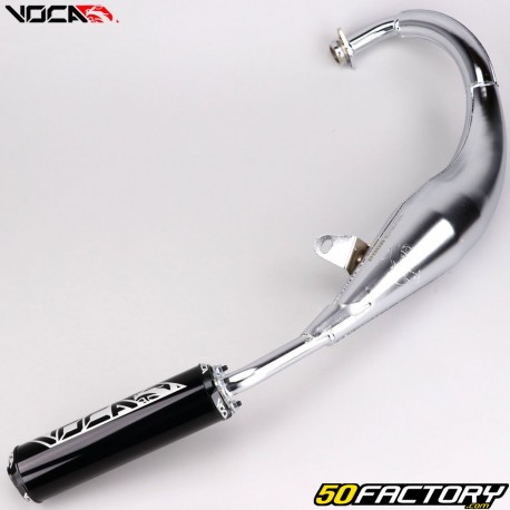 Escape Derbi Senda,  Gilera SMT,  RCR,  Aprilia SX ... Voca Silenciador cromado Evo preto