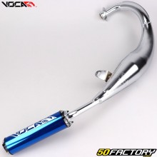 Escape Derbi Senda,  Gilera SMT,  RCR,  Aprilia SX ... Voca Silenciador cromado Evo azul oscuro