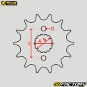 13 denti 520 pignone di uscita della scatola Yamaha YZ250 (1980 - 1998), Banshee,  Raptor 350, Kawasaki KDX200, KX500... ProX