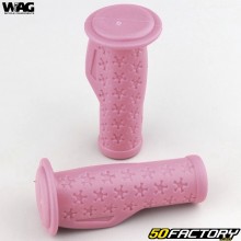 Puños de bicicleta para niños  Wag Bike rosados 95 mm
