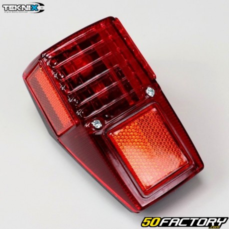 Rotes Rücklicht (Typ Wish 4000) Peugeot 103 Vogue,  MVL, MBK 51 Club... (orangefarbener Reflektor) Teknix