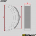 Rear brake shoes 110x25 mm Piaggio Zip,  Gilera Stalker,  Vespa 50... Galfer