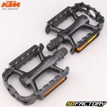 Flat aluminum pedals for KTM bike black 105x78 mm