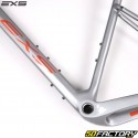 Bicicleta de gravel con cuadro y horquilla de carbono y frenos de disco EXS 700 gris