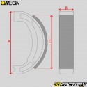 80x20 mm brake shoes Peugeot 103, MBK 51, Motobécane AV88... (Leleu type wheel) Omega