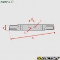Lama per trattorino rasaerba Husqvarna R15T, RideR155, Rider  Pro 18...389x51mm Kalysta