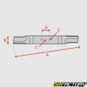 MTD 32-10E, Bronto FM33, Wolf Garten Campus 32E... Rasenmähermesser 308x40 mm