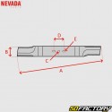 Lama mulching per trattorino rasaerba MTD B130, Bolens BL135/96, Oleo Mac Polo 97/13... 490x68 mm Nevada