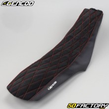 Capa de banco Derbi Senda,  Gilera SMT,  RCR,  Aprilia SX, RX ... (desde 2018) Gencod Evo II vermelho (imitação de Alcantara)