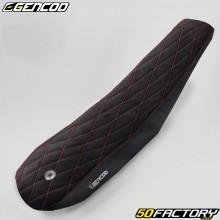 Capa de banco Fantic 50M, 50E, XM, XE 50 (desde 2017) Gencod Evo II vermelho (imitação de Alcantara)