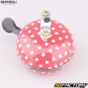 Campanello per bicicletta e scooter Basil Polkadot rosso e bianco