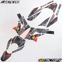 Kit decorativo Derbi DRD, Gilera SMT,  RCR (2011 - 2017) Gencod Evo II vermelho (escrita Derbi)