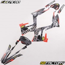 Kit decorativo Derbi Senda,  Gilera SMT,  RCR (Desde 2018) Gencod Evo II vermelho (escrita Derbi)