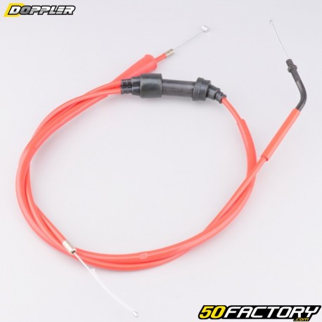 Gas cable Derbi Senda,  Gilera SMT,  RCR,  Aprilia RX SX 50  Euro 3 and Euro 4  Doppler (red sheath)