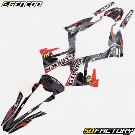 Decoration  kit Derbi Senda,  Gilera SMT,  RCR (Since 2018) Gencod Evo II red (writing Gilera)