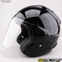 Capacete Jet Nox N220-S preto brilhante