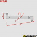 Cuchilla para cortacésped MTD Optima 46MB, Cub Cadet CC46MB, Wolf Garten Ambition 46M... 455x57 mm Nevada