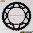 Corona 58 denti in alluminio 420 Fantic XE, XM... origine nera