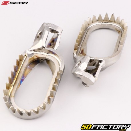 Apoio para os pés KTM SX 125, 250, 300 ... (desde 2023) Scar titânio anti-lama